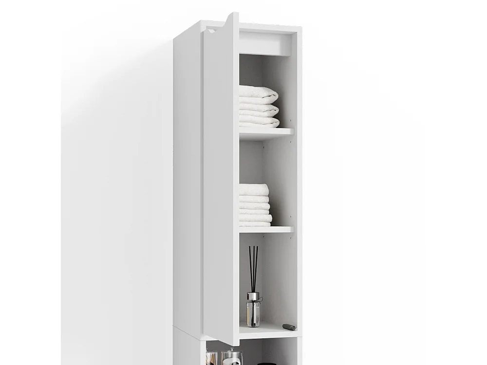 Meuble salle de bain blanc 30x30x192.5 ruben