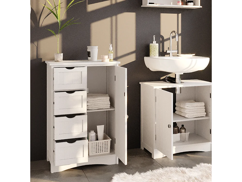 Badschrank weiß 55x30x81 bianco