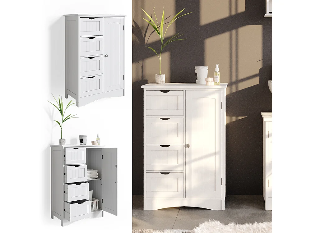 Meuble salle de bain blanc 55x30x81 bianco