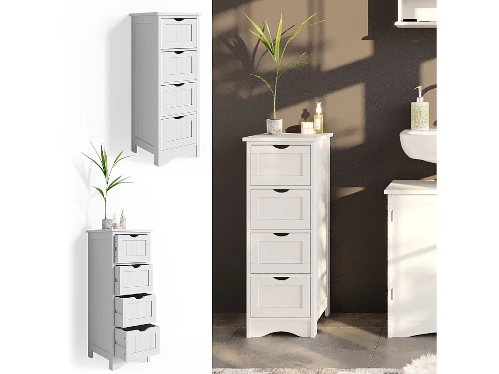 Meuble salle de bain blanc 30x30x81 bianco