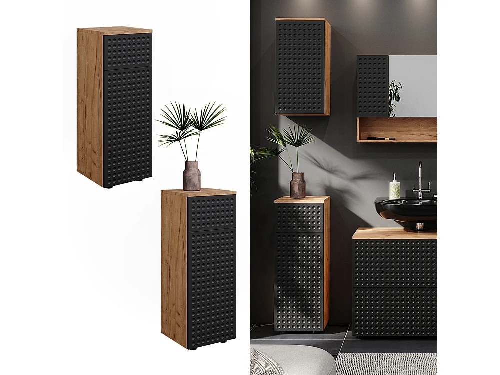 Midischrank anthrazit gepunktet 30x30x81 irma