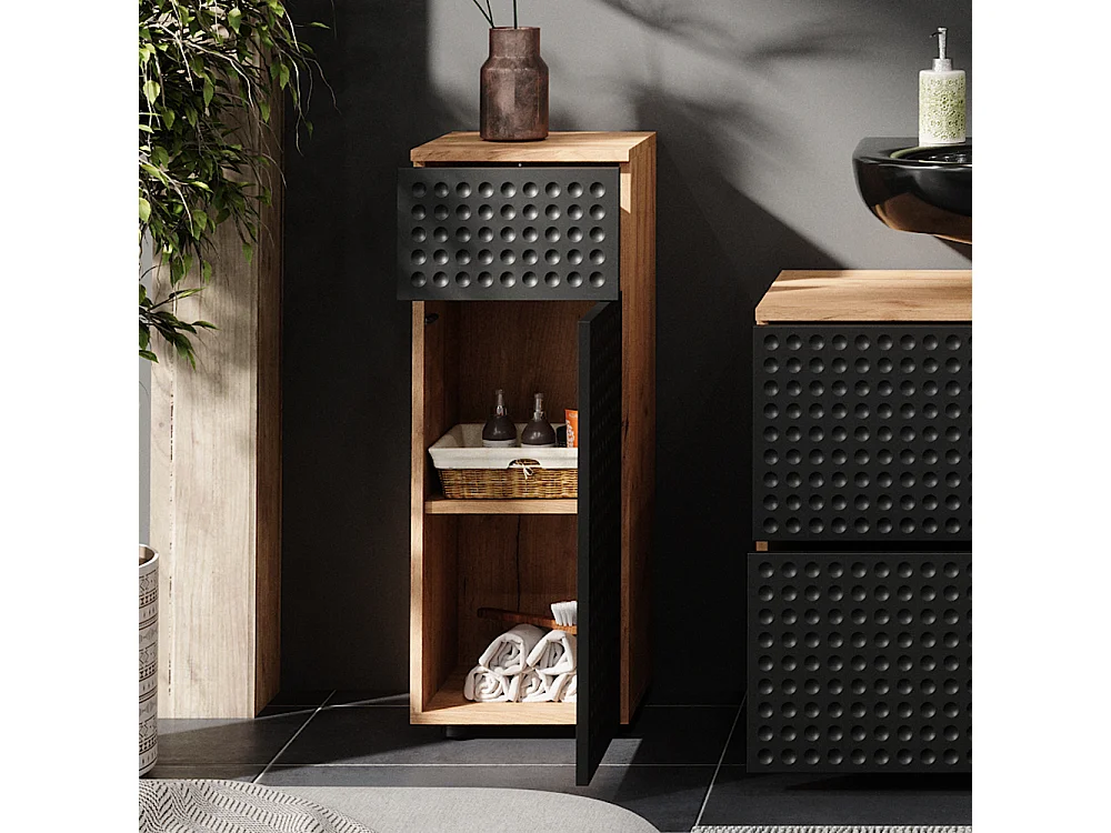 Midischrank anthrazit gepunktet 30x30x81 irma