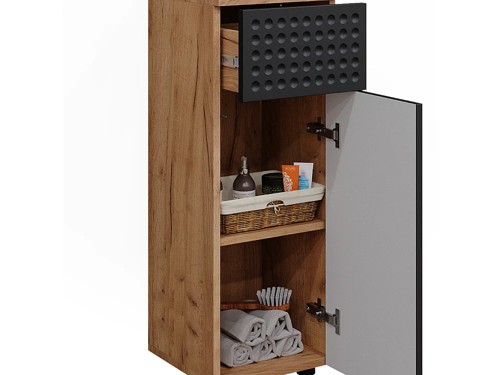 Midischrank anthrazit gepunktet 30x30x81 irma