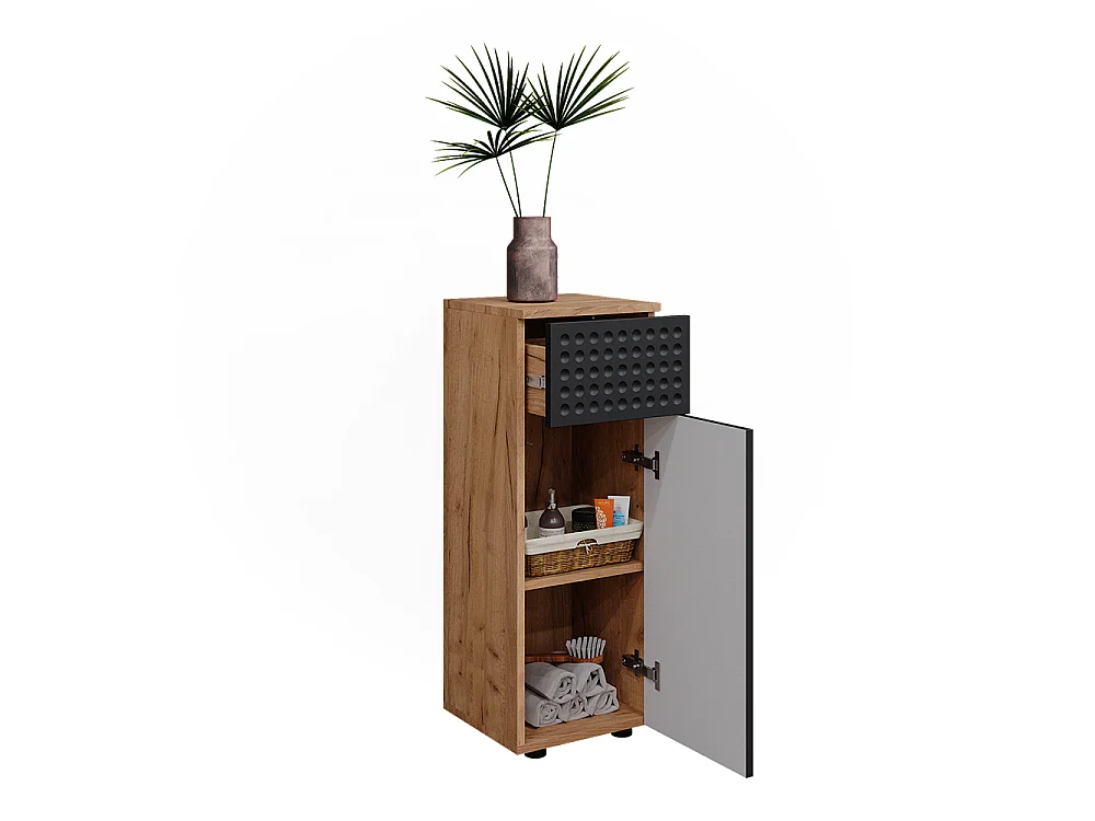 Midischrank anthrazit gepunktet 30x30x81 irma