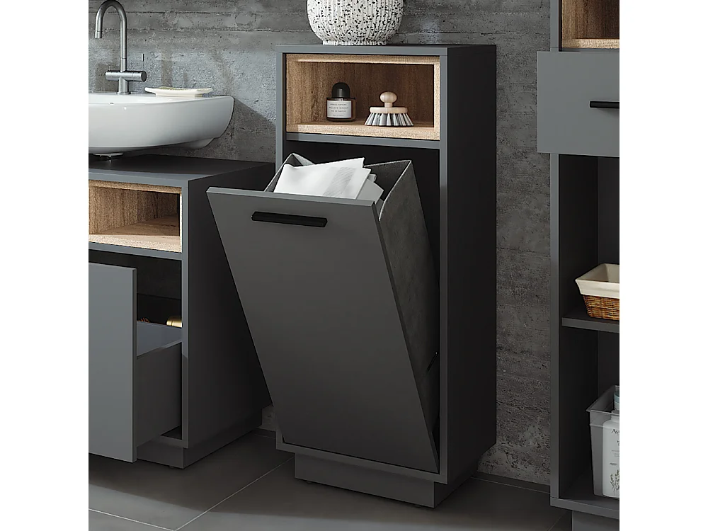 Armoire à linge anthracite/sonoma 38x30x93 beatrice