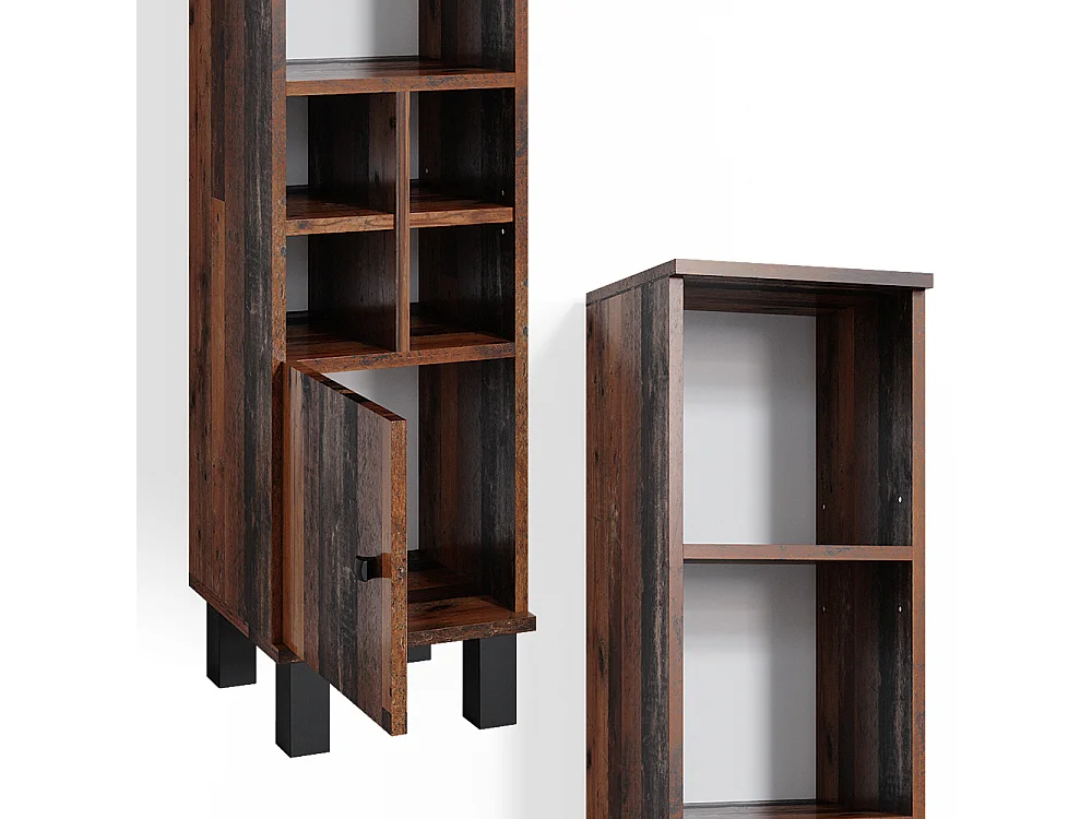 Midischrank eiche rustikal 30x30x130.6 fynn