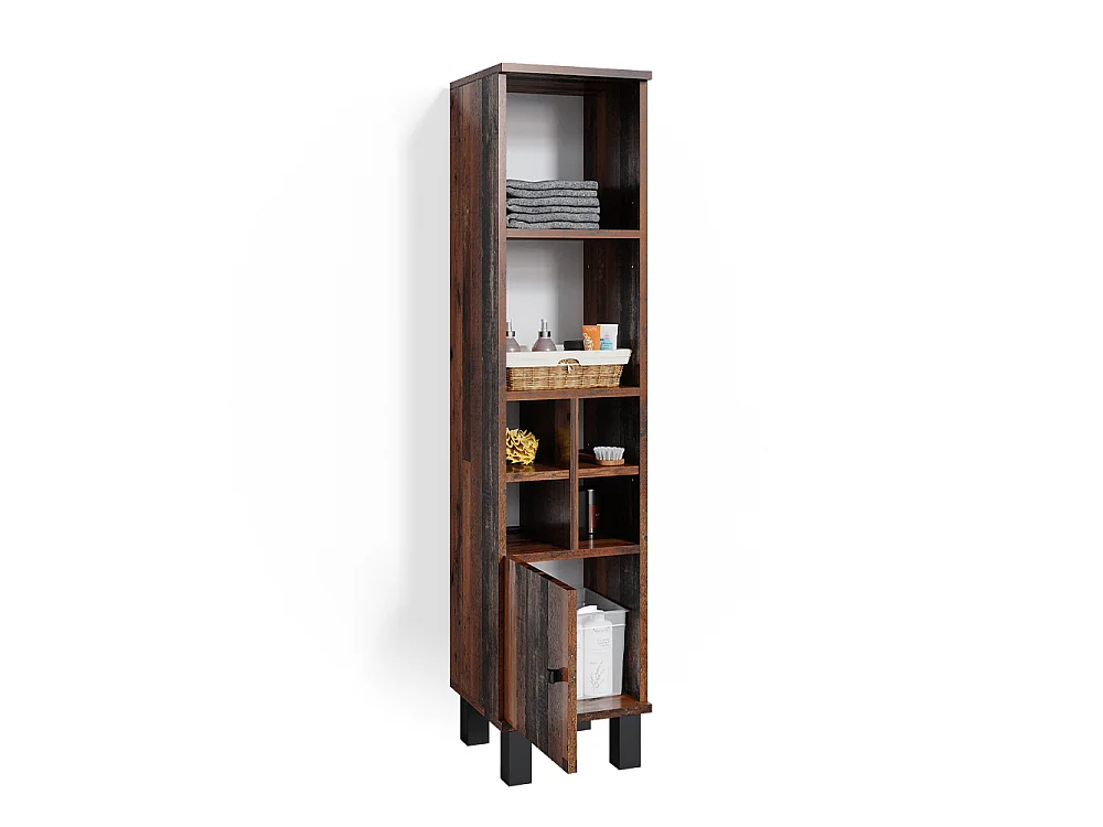 Midischrank eiche rustikal 30x30x130.6 fynn