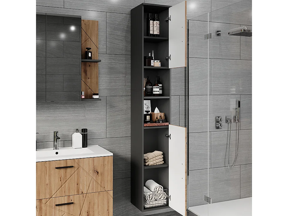 Hochschrank anthrazit/artisan 30x30x190 irma