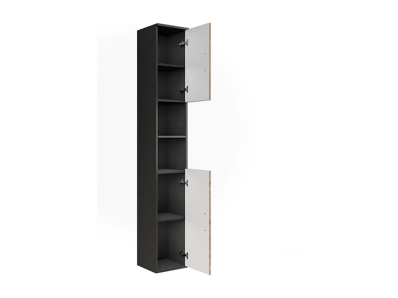 Armoire haute anthracite/artisan 30x30x190 irma