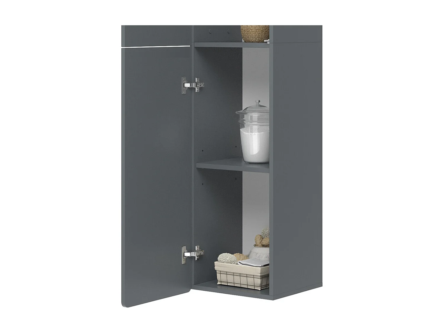 Badschrank grau 36.6x33.2x171.6 izan