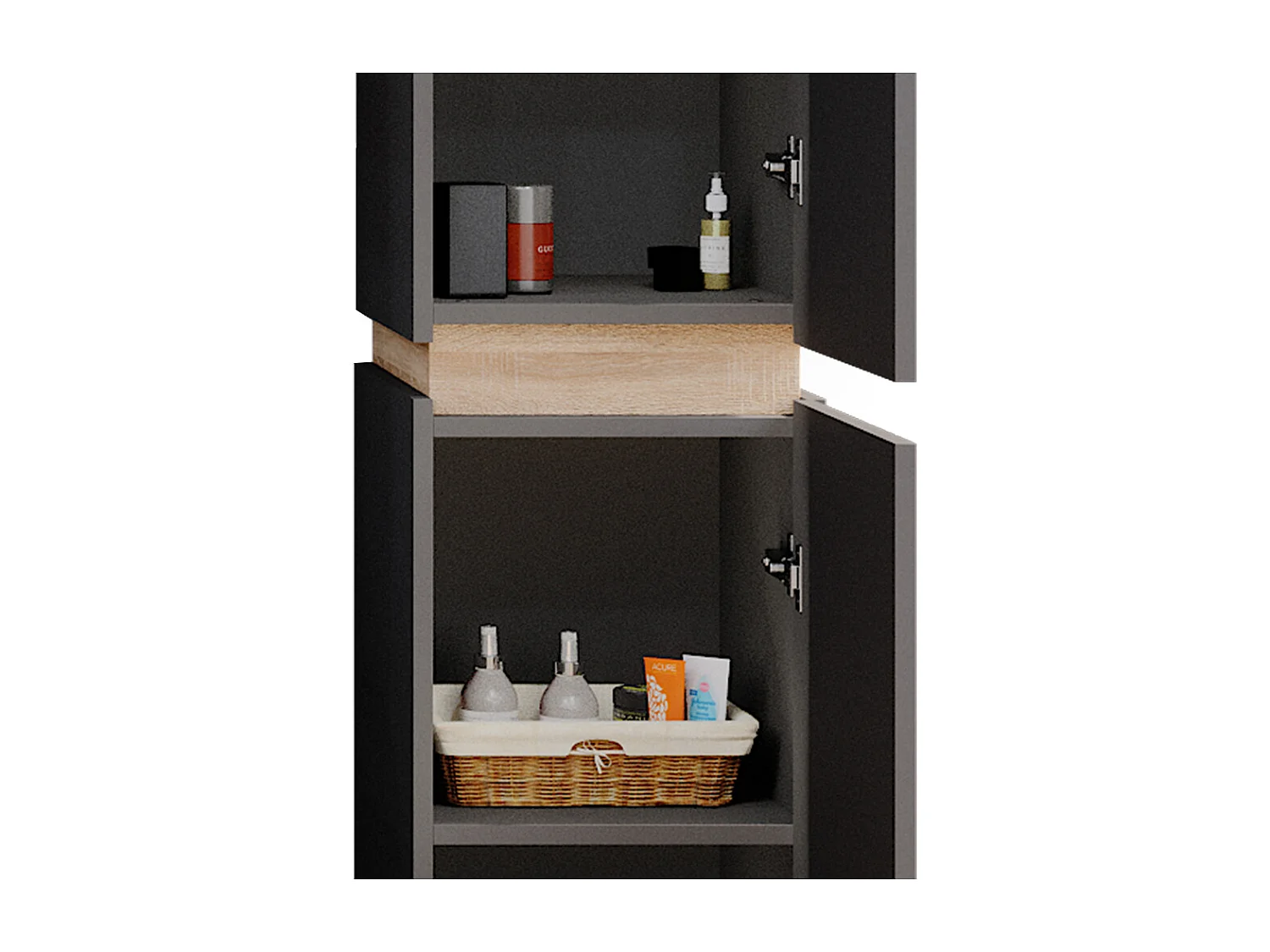 Badschrank anthrazit 33x35x197.5 gloria