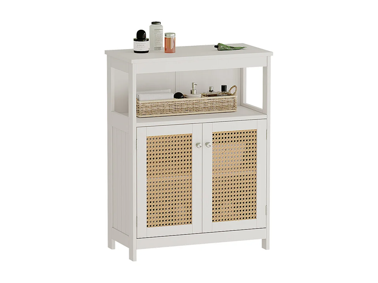 Meuble salle de bain blanc 60x30x80 rosario