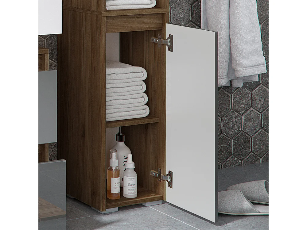 Meuble salle de bain anthracite haute brillance 30.2x30x191.5 majest