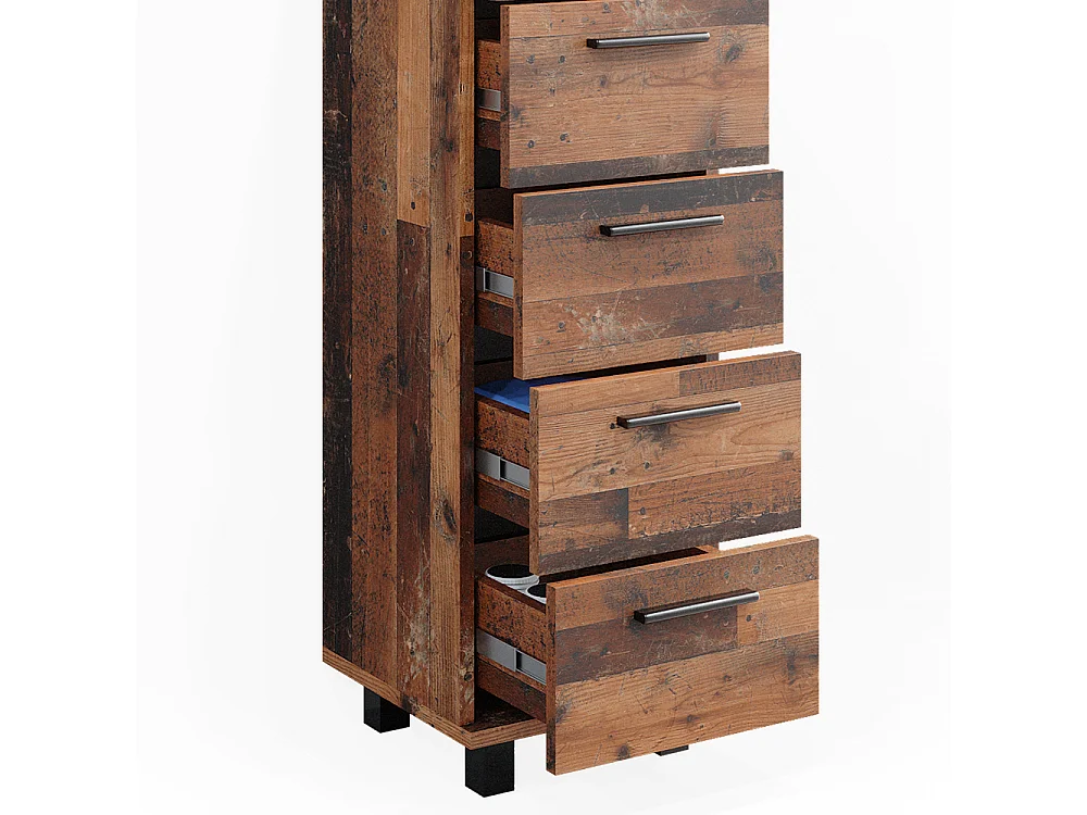 Midischrank eiche rustikal 30x30x95 ilias