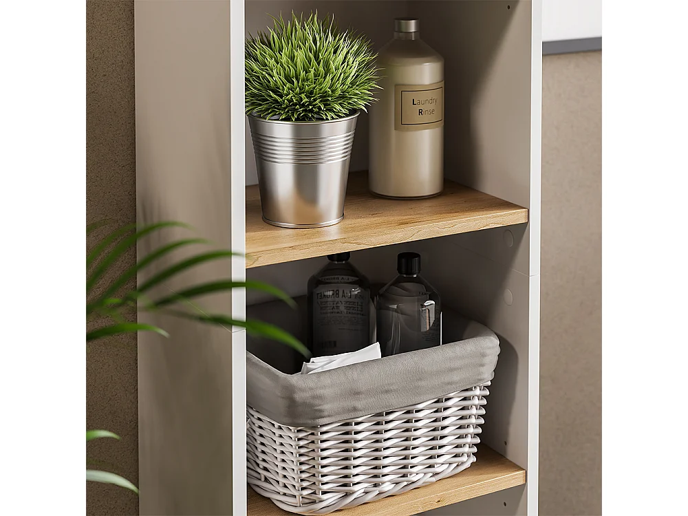 Armadio per il bagno bianco/artisan 40.2x27.3x188.6 viktor