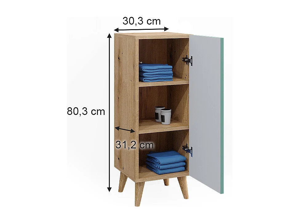 Midischrank mintgrün 30.3x31.2x80.3 rudi