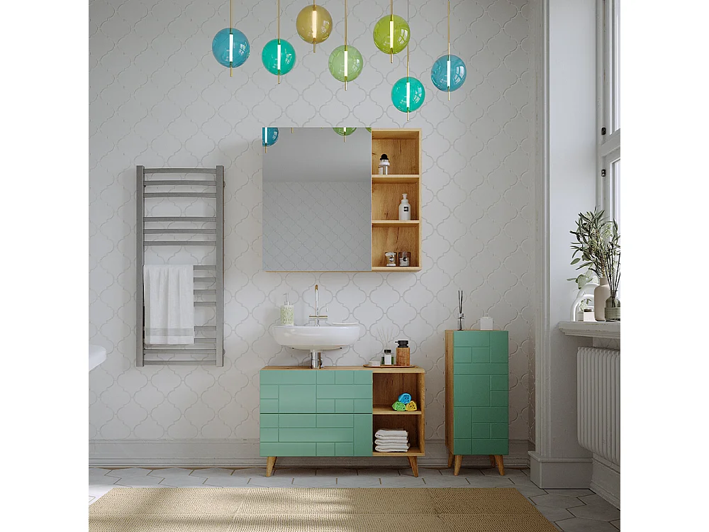 Midischrank mintgrün 30.3x31.2x80.3 rudi