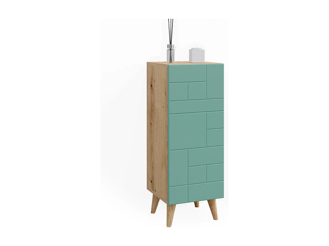Meuble salle de bain vert menthe 30.3x31.2x80.3 rudi