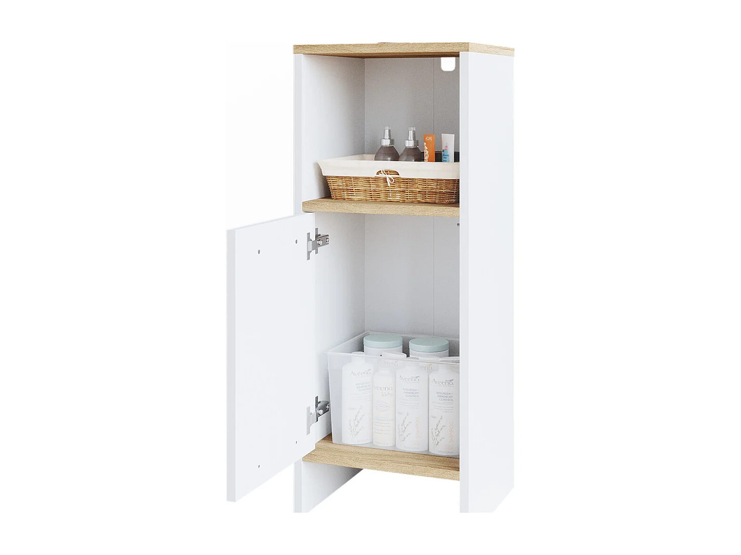 Meuble salle de bain blanc 32x28.1x82.2 elvio