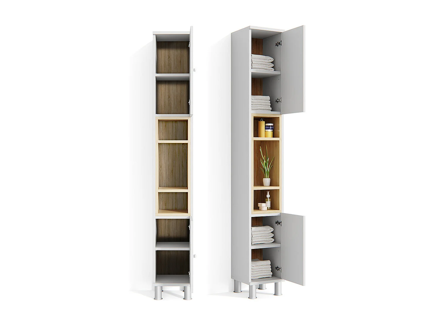 Badschrank weiß 30x30x190 aquis