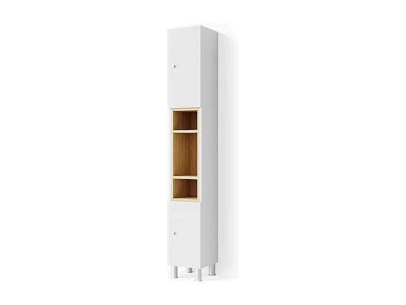 Meuble salle de bain blanc 30x30x190 aquis