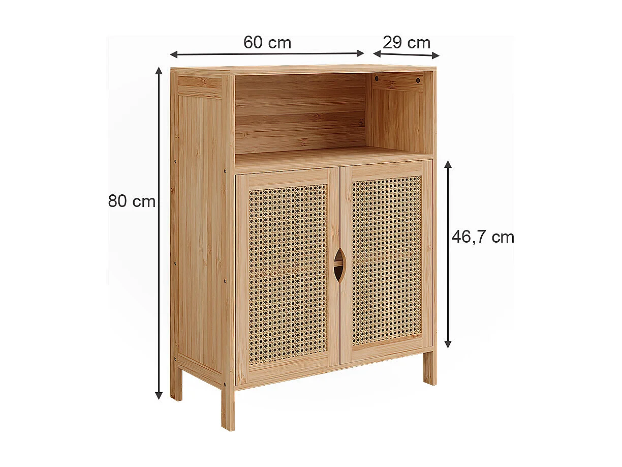 Midischrank bambus 60x29x80 liora