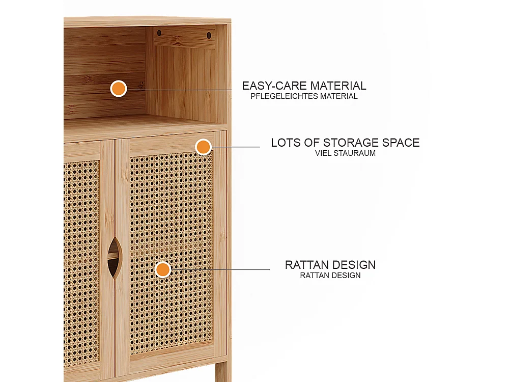 Midischrank bambus 60x29x80 liora