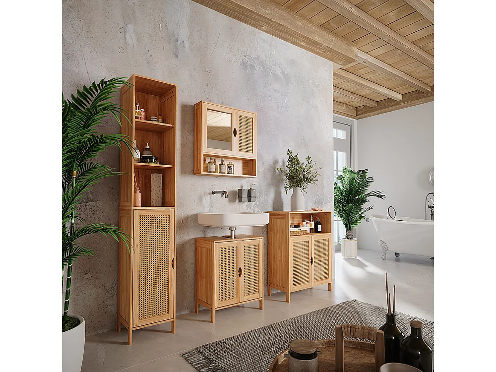 Armoire Midischrank bambou 60x29x80 liora