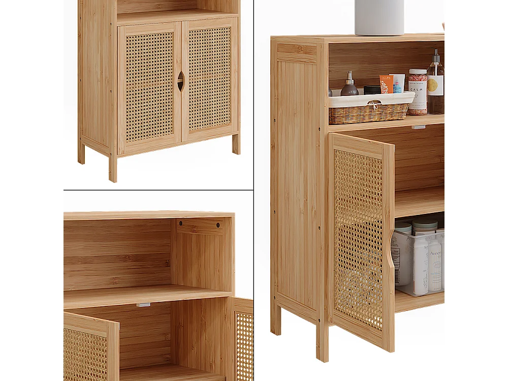 Armoire Midischrank bambou 60x29x80 liora