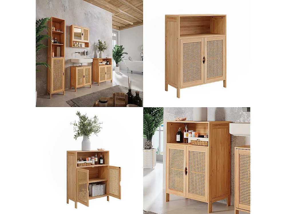 Armoire Midischrank bambou 60x29x80 liora