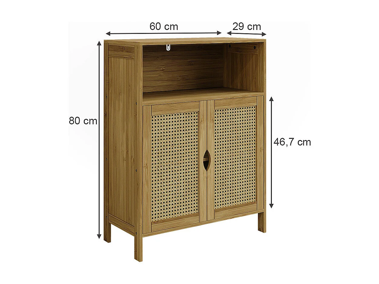 Midischrank bambus 60x29x80 liora