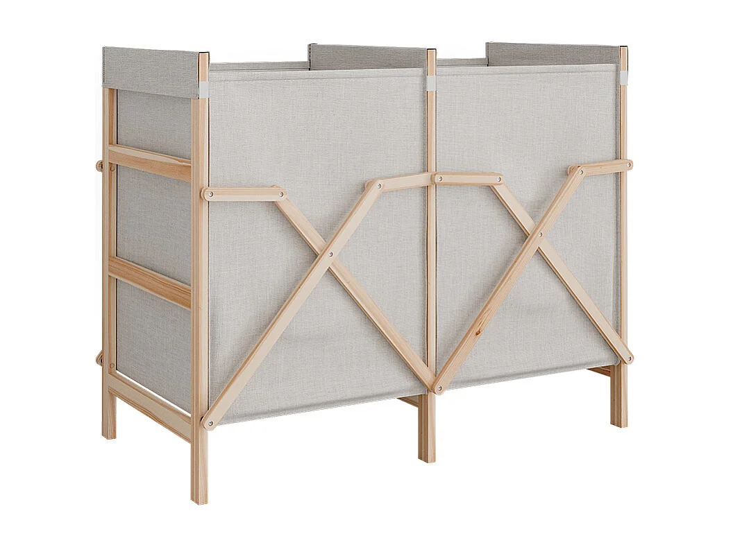 Mobiletto da bagno per lavanderia beige 80x40x64 bruno