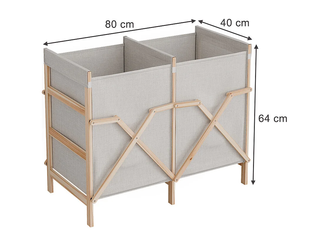 Mobiletto da bagno per lavanderia beige 80x40x64 bruno