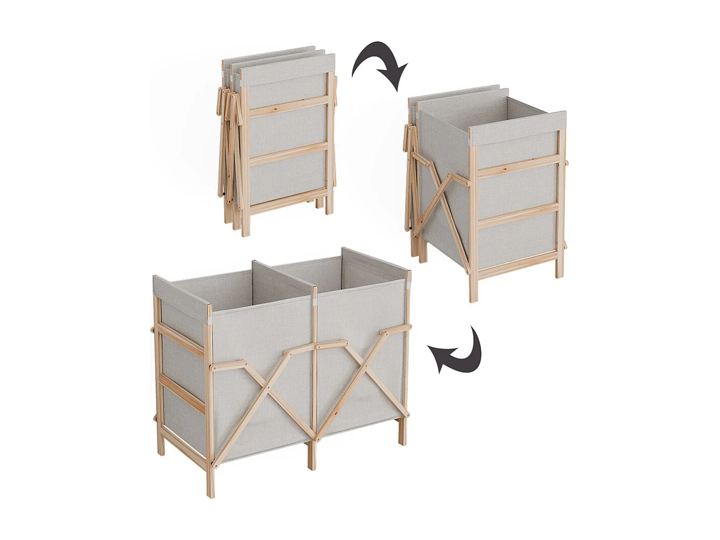 Mobiletto da bagno per lavanderia beige 80x40x64 bruno