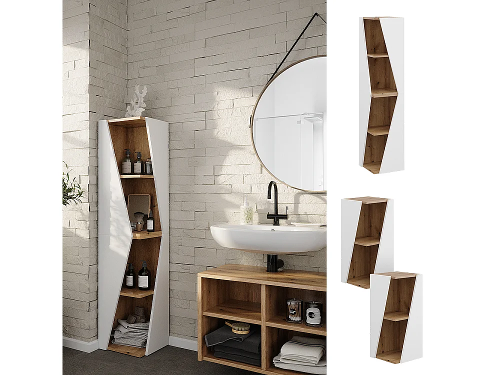 Szafka łazienkowa biały/artystyczny 31.6x31.6x70.5 benno