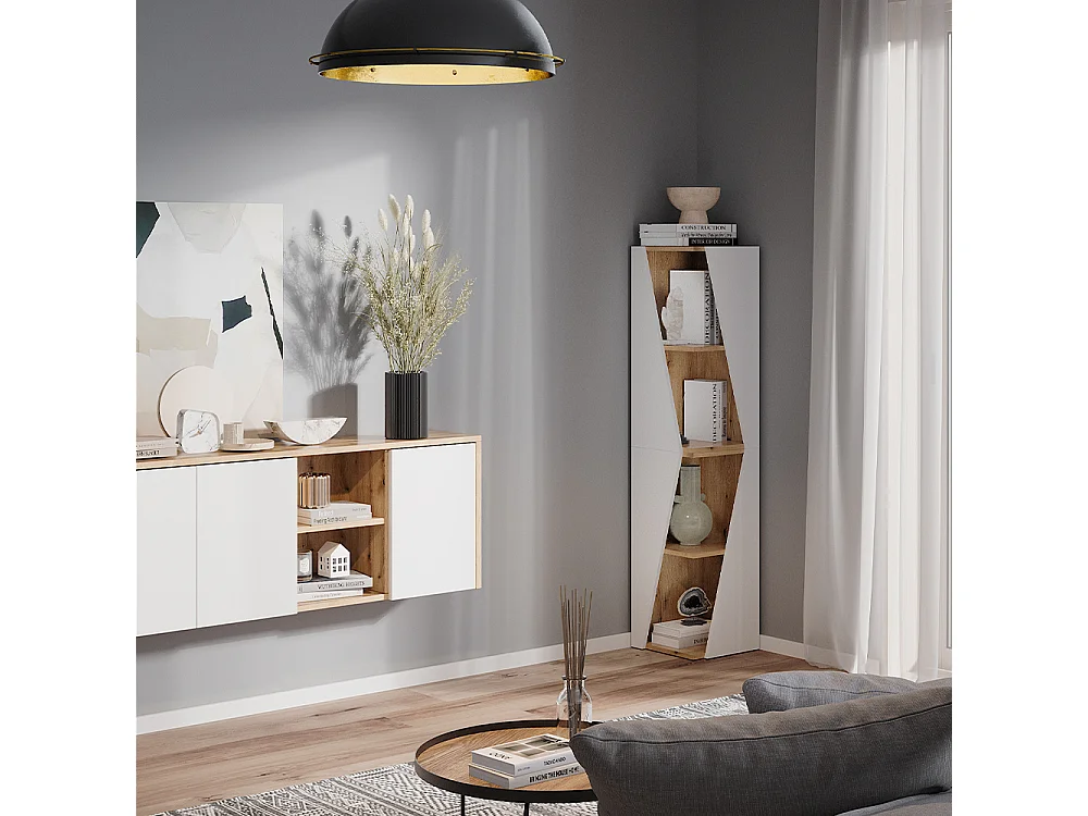 Szafka łazienkowa biały/artystyczny 31.6x31.6x70.5 benno