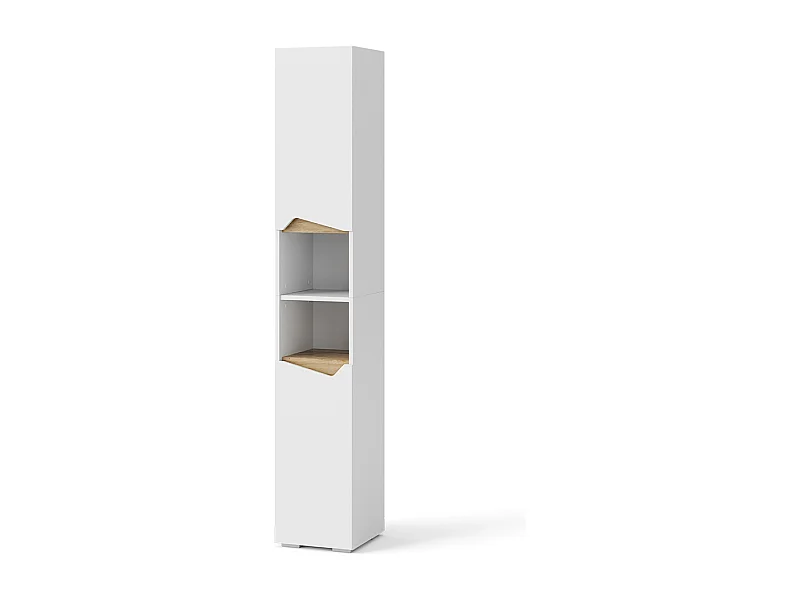 Meuble salle de bain blanc/artisan 30x35x180 marelle