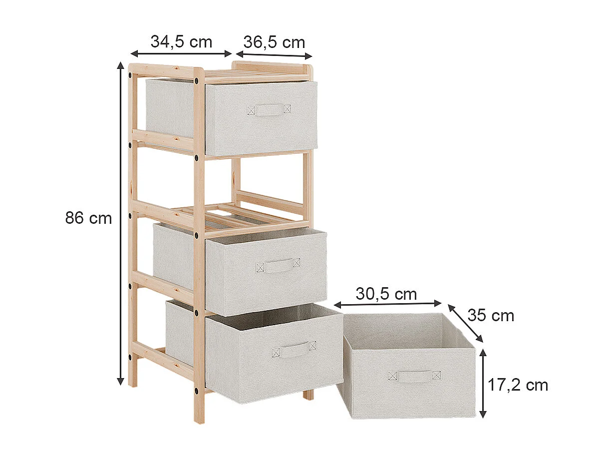 Mobile da bagno beige 34.5x36.5x86 bruno