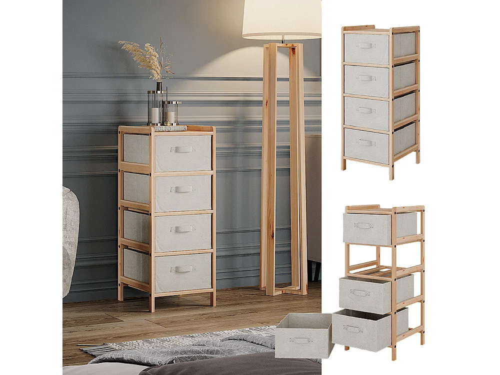 Armoire de salle de bain beige 34.5x36.5x86 bruno