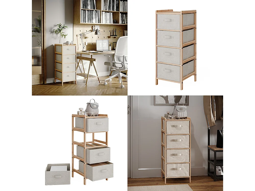 Armoire de salle de bain beige 34.5x36.5x86 bruno