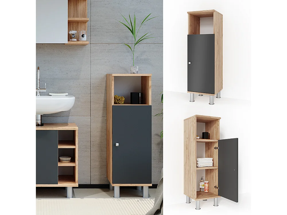 Midischrank eiche 30x30x95 fynn