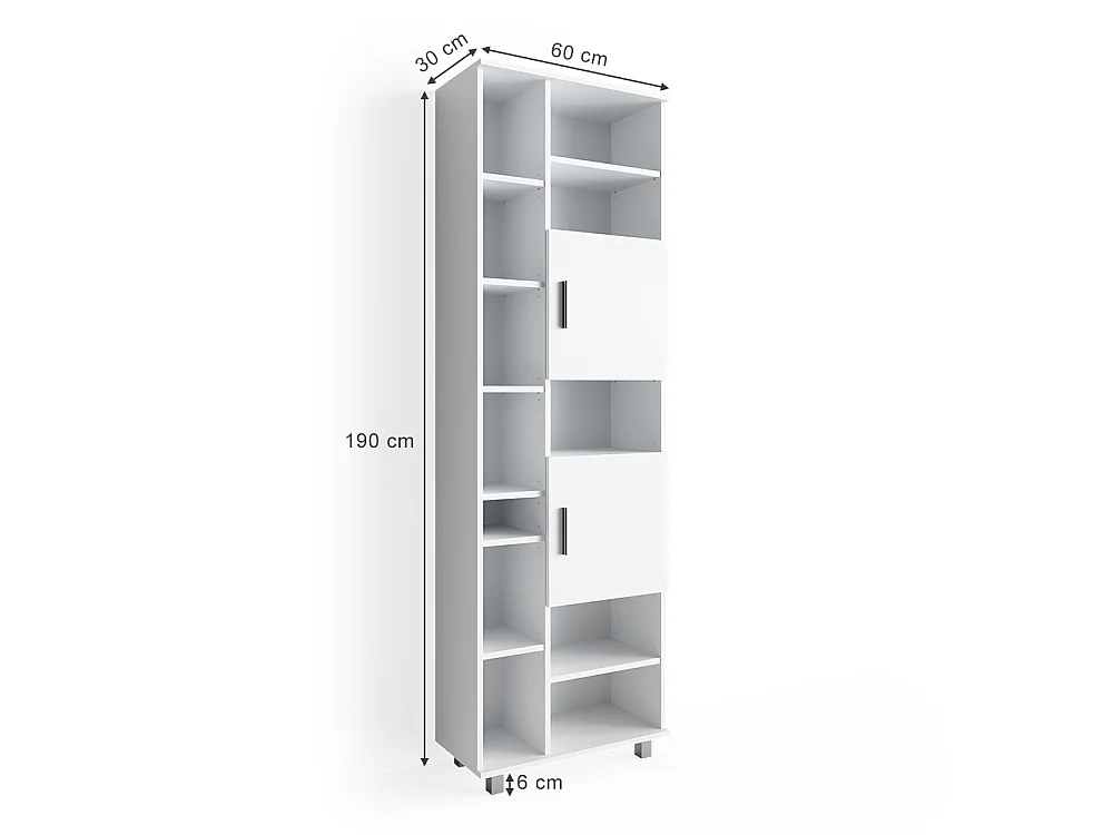 Badeværelsesskab hvid 60x30x190 ilias