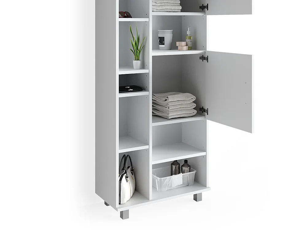 Badeværelsesskab hvid 60x30x190 ilias