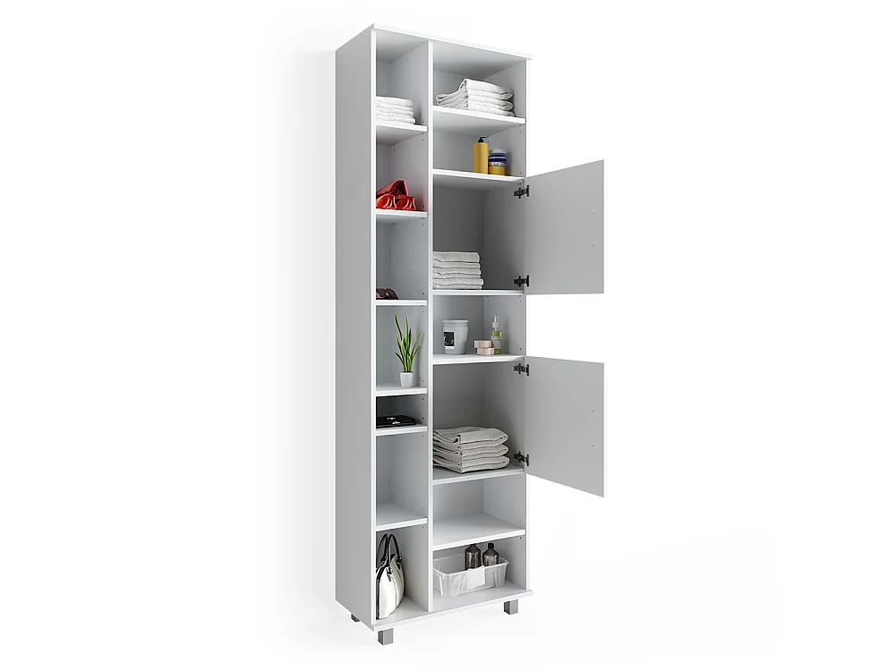 Badeværelsesskab hvid 60x30x190 ilias