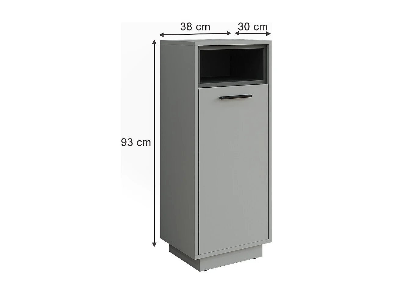 Wäscheschrank grau/anthrazit 38x30x93 beatrice