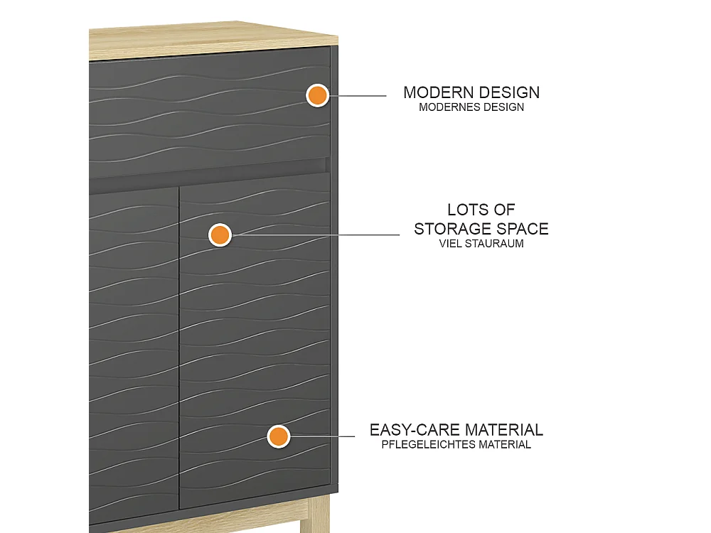 Midischrank anthrazit 60x30x80 livia
