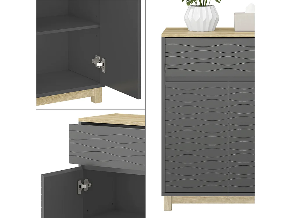 Meuble middle anthracite 60x30x80 livia