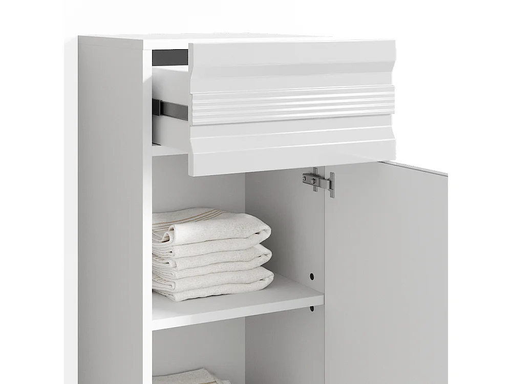 Midischrank weiß hochglanz 36.4x31x79 fredd