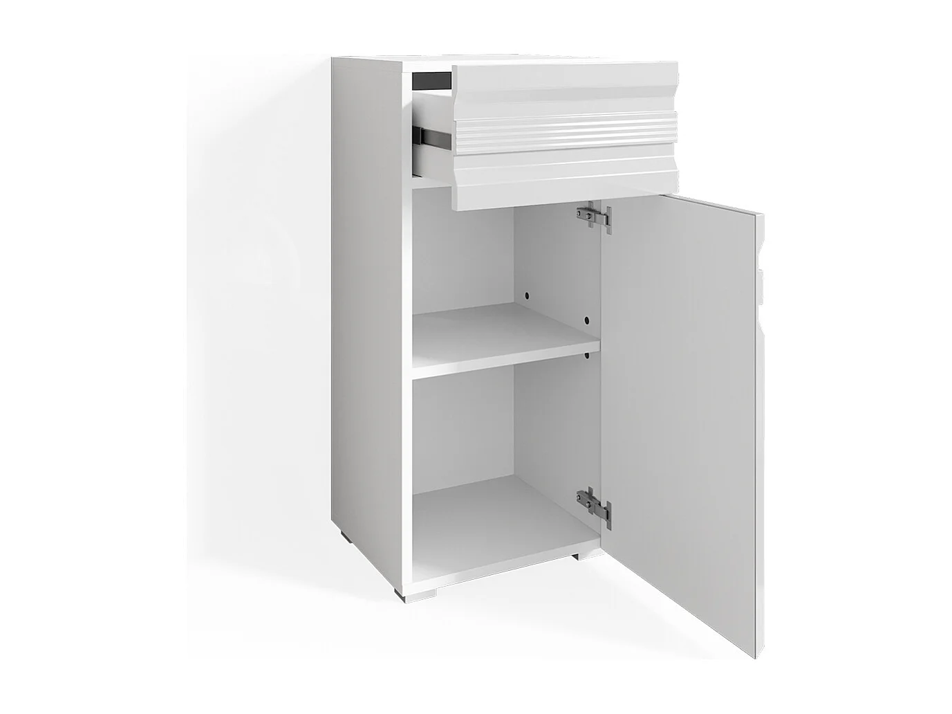 Midischrank weiß hochglanz 36.4x31x79 fredd