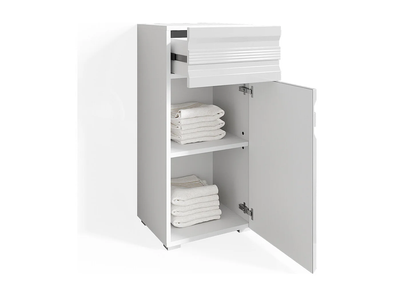 Meuble salle de bain blanc haute brillance 36.4x31x79 fredd